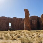 Arch and spire near Five Arches