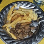 Goat and chips