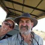 RIki and Kelly in safari vehicle