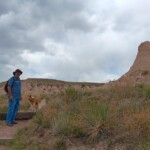 Kelly on trail with Elfie