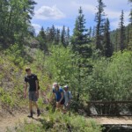 Along trail