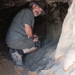 Kelly in cave with smoke stains